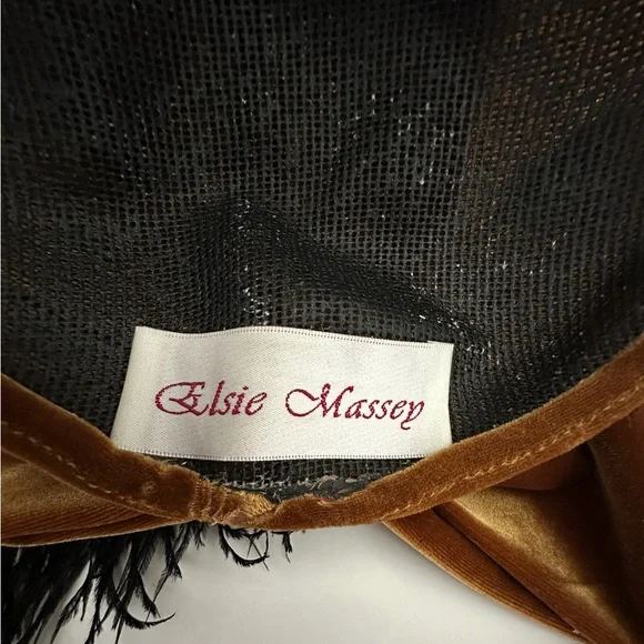 Elsie Massey Vintage Fascinator Hat w/ Flowers & Feathers | Dark Academia Royal Elsie Massey Vintage Fascinator Hat w/ Flowers  main image 4